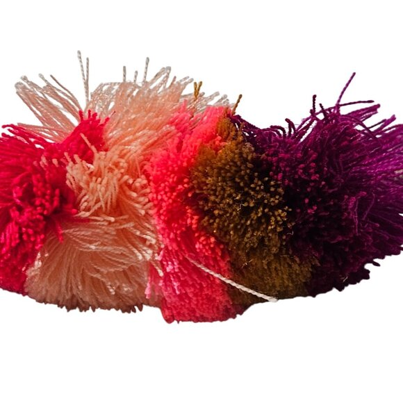 Handcrafted Bohemian Rope Necklace Colorful Pink Purple Tassels Fashion Jewelry - Picture 3 of 6